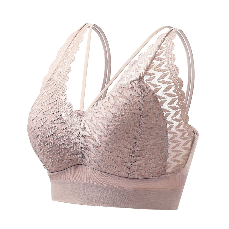 Stylish Lace V-Neck Bralette Seamless stretchable fit Fancy Backless Bra for Girls & Women