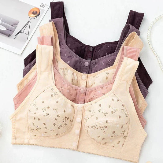 New Anti Sagging Front Open Cooling Cotton Bra 2025