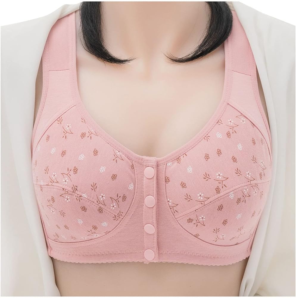 Cotton Front-Button Non-Padded Bra for Girls & Moms