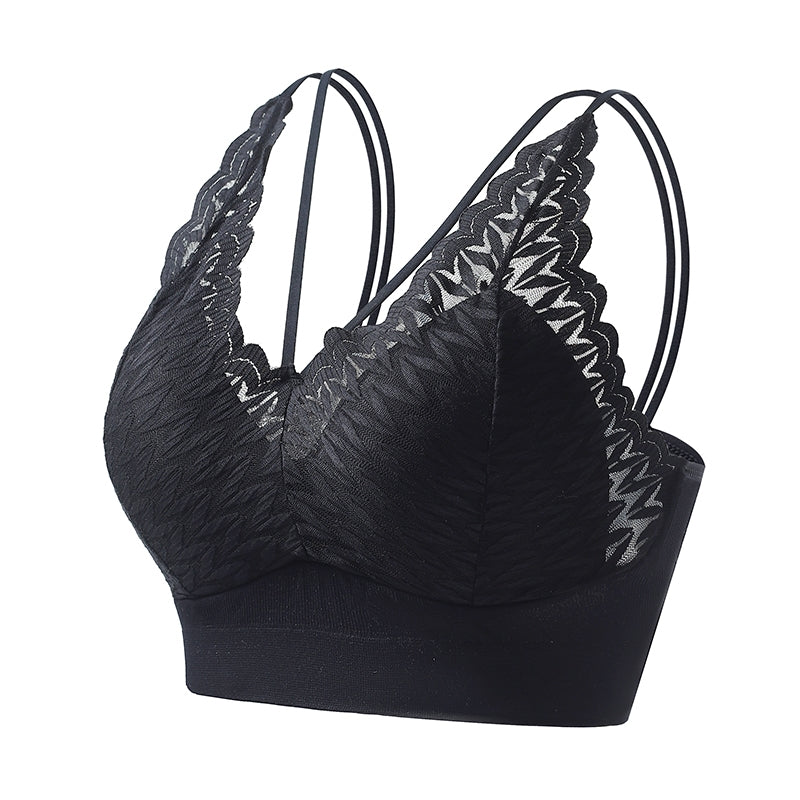 Stylish Lace V-Neck Bralette Seamless stretchable fit Fancy Backless Bra for Girls & Women