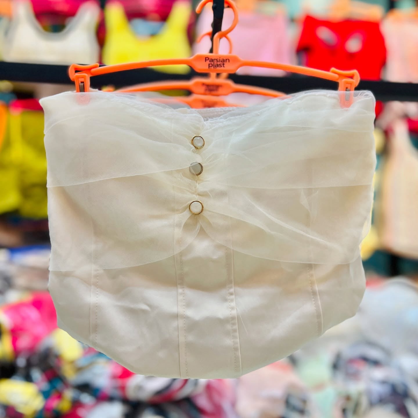 Elegant Strapless Padded Camisole Top - Soft Mesh Tube Crop for Girls